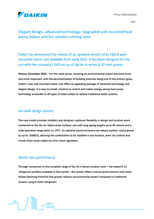 Press Information_Update FAA_B wall mounted heat pump indoor unit for retailers.pdf